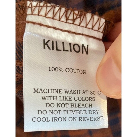 NWT Killion Plaid Button Up Shirt Size Large Men’s Brown - Picture 7 of 10